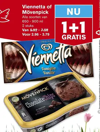 Hoogvliet Viennetta of movenpick 650-900ml aanbieding