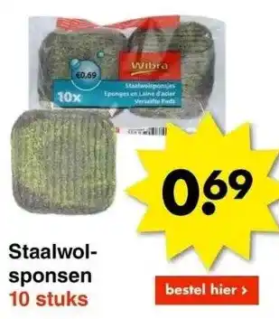 Wibra Staalwol aanbieding