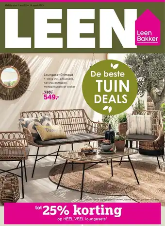 Leen Bakker Loungeset Grimaud 4-delig aanbieding