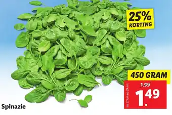 Lidl Spinazie 450g aanbieding