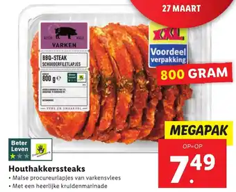 Lidl Houthakkerssteaks 800g aanbieding