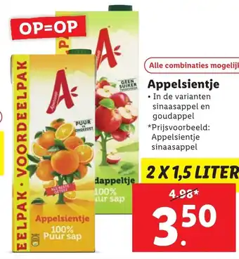 Lidl Appelsientje 2 x 1,5 liter aanbieding