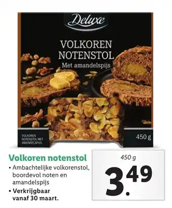 Lidl Volkoren notenstol 450g aanbieding