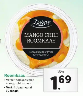 Lidl Roomkaas 150g aanbieding