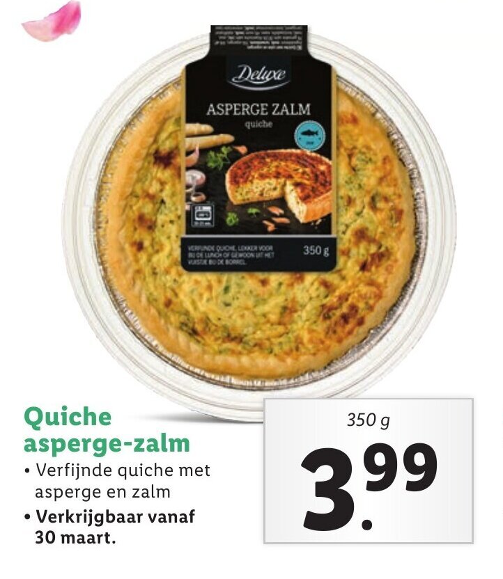 Quiche aspergezalm 350g aanbieding bij Lidl