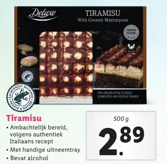 Lidl Tiramisu 500g aanbieding