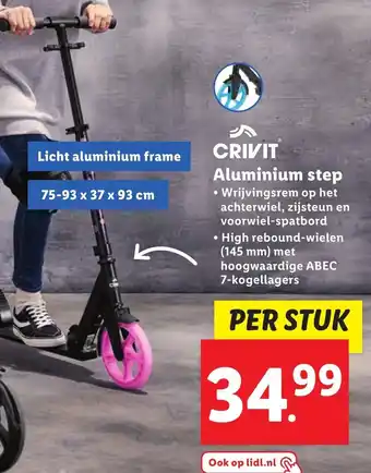 Lidl Crivit aluminium step aanbieding