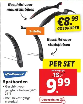 Lidl Polisport spatborden aanbieding