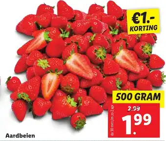 Lidl Aardbeien 500g aanbieding