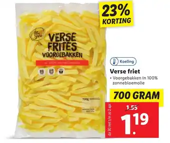 Lidl Verse friet 700g aanbieding