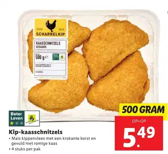 Lidl Kip-kaasschnitzels 500g aanbieding