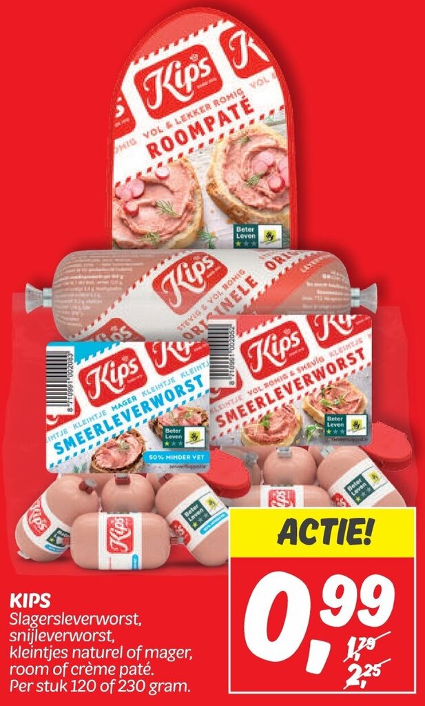 Kips 120g aanbieding bij Dekamarkt