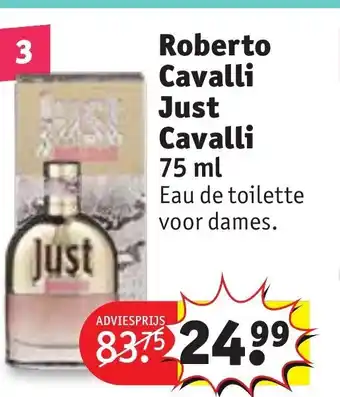 Kruidvat Roberto cavalli just cavalli 75ml aanbieding
