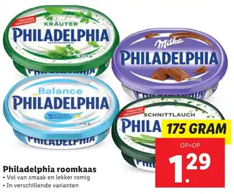 Lidl Philadelphia roomkaas 175g aanbieding