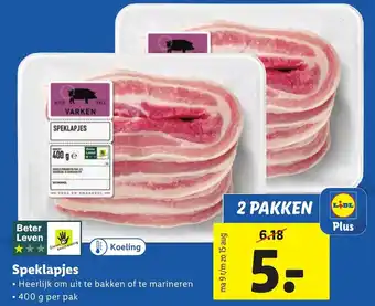 Lidl Speklapjes 400g aanbieding