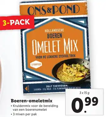 Lidl Boeren-omeletmix 15g aanbieding