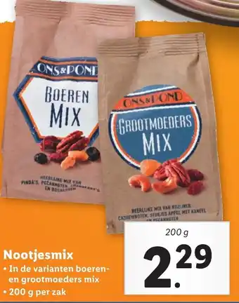 Lidl Nootjesmix 200g aanbieding