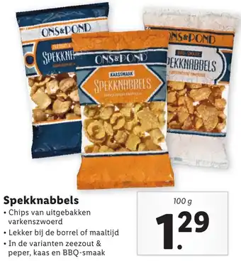 Lidl Spekknabbels 100g aanbieding