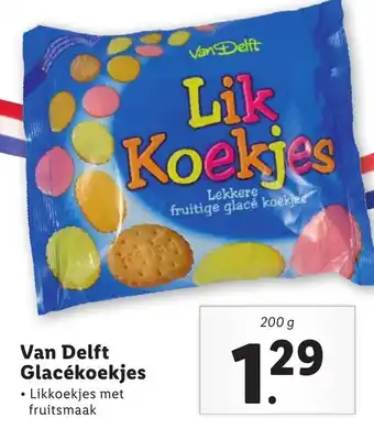 Lidl Van Delft Glacekoekjes 200g aanbieding