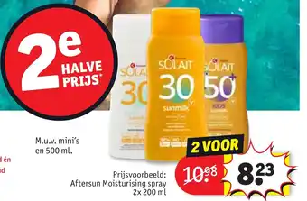 Kruidvat Aftersun moisturising spray 2x200ML aanbieding