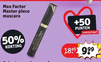 Kruidvat Max Factor master piece mascara aanbieding