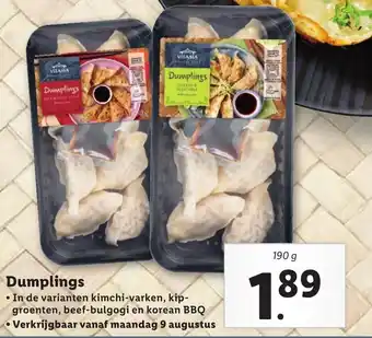 Lidl Dumplings 190g aanbieding