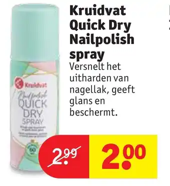 Kruidvat Quick dry nailpolish spray aanbieding