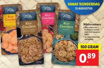 Lidl Rijstcrackers 100g aanbieding