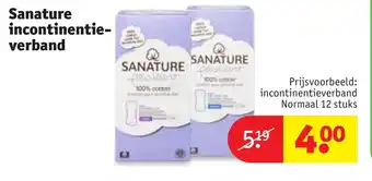 Kruidvat Sanature incontinentieverband aanbieding