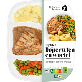 Albert Heijn Ah kipfilet pepersaus met wortel en doperwt aanbieding