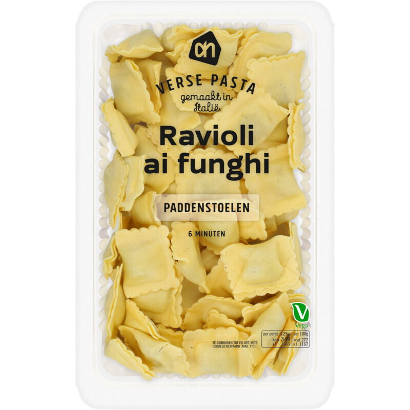 Ah verse ravioli ai funghi aanbieding bij Albert Heijn