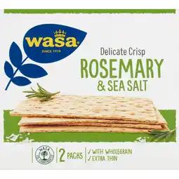 Albert Heijn Wasa delicate thin crisp rosemary & salt aanbieding