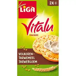 Albert Heijn Liga vitalu volkoren tarwemeel-bloem crackers aanbieding