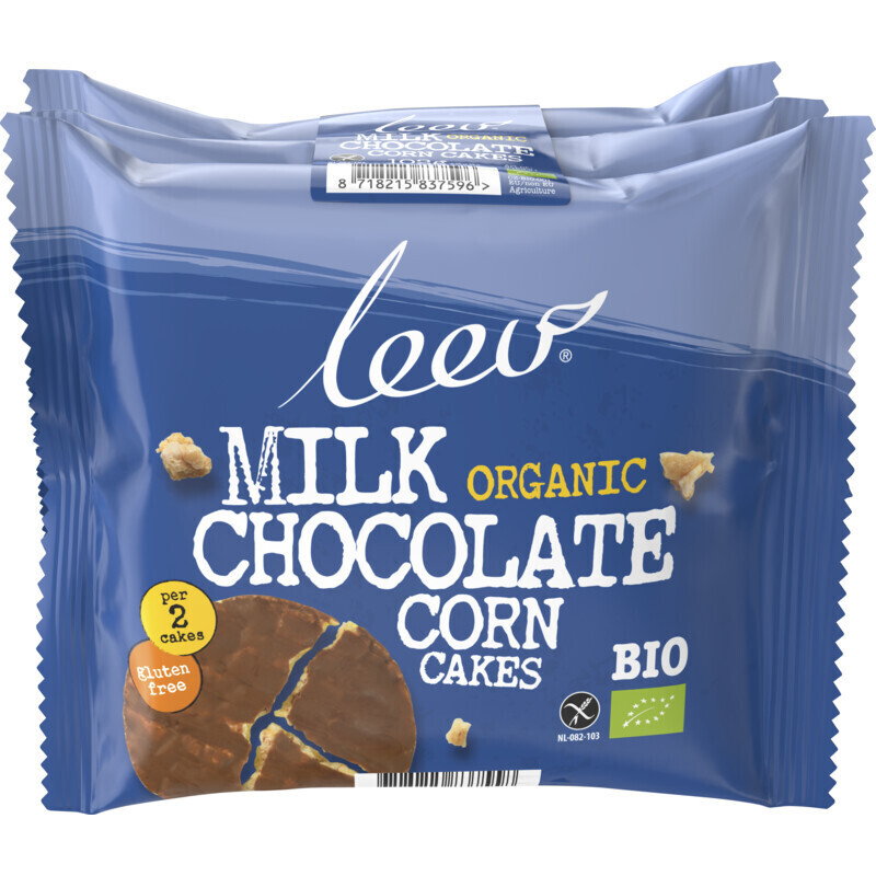 Leev milk chocolate corn cakes aanbieding bij Albert Heijn