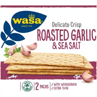 Albert Heijn Wasa delicate crisp roasted garlic & sea salt aanbieding