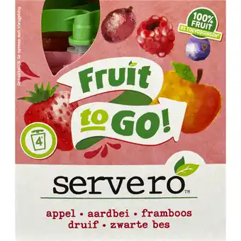 Albert Heijn Servero 100% fruit to go strawberry heaven aanbieding