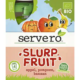 Albert Heijn Servero slurpfruit bio appel pompoen banaan aanbieding