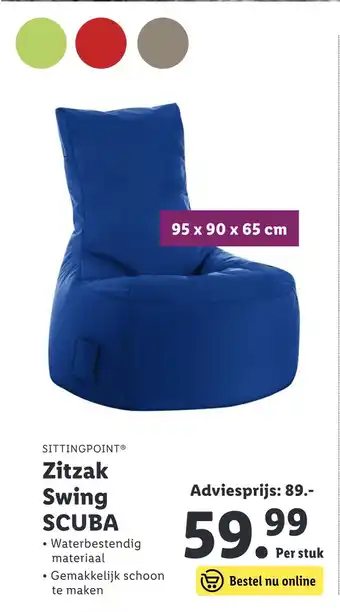 Lidl Sittingpoint® Zitzak Swing Scuba aanbieding