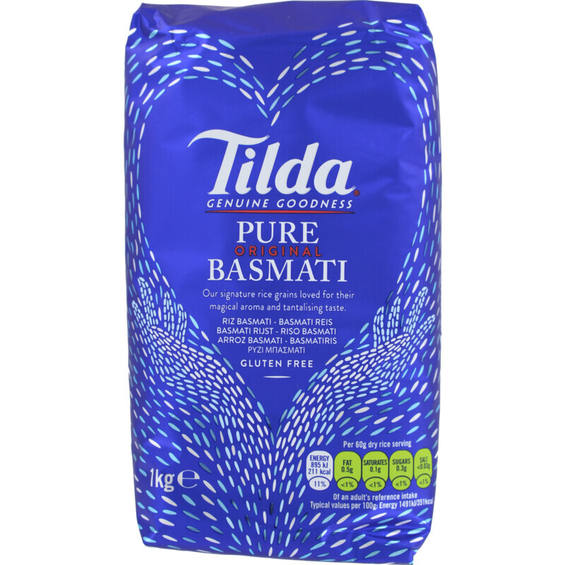 Tilda pure orginal basmati rice glutenfree aanbieding bij Albert Heijn