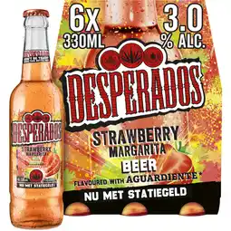 Albert Heijn Desperados strawberry margarita bier 6-pack aanbieding