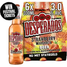 Albert Heijn Desperados strawberry margarita bier 6-pack aanbieding