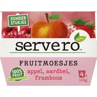Albert Heijn Servero 100% fruitmoesjes appel aardbei framboos aanbieding