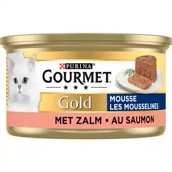 Albert Heijn Gourmet gold mousse zalm kattenvoer nat aanbieding