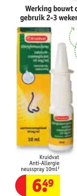 Kruidvat Kruidvat anti-allergie neusspray 10ml aanbieding