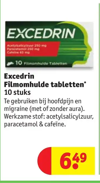 Kruidvat Excedrin filmomhulde tabletten aanbieding