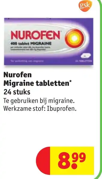Kruidvat Nurofen migraine tabletten aanbieding