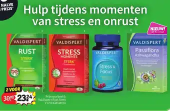 Kruidvat Valdispert rusk sterk 2 x 50 tabletten aanbieding