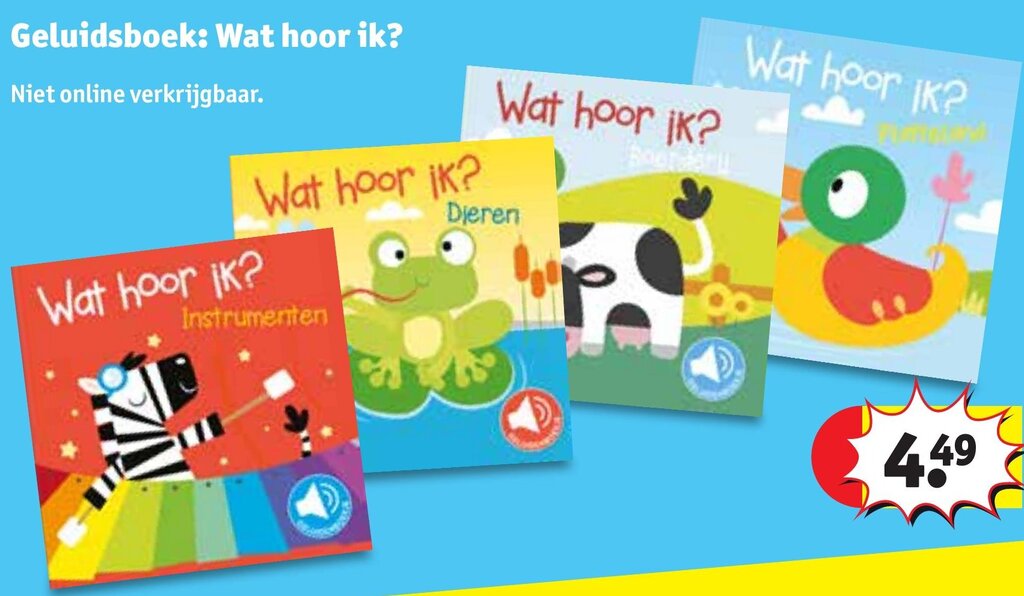 Geluidsboek: Wat hoor ik? aanbieding bij Kruidvat