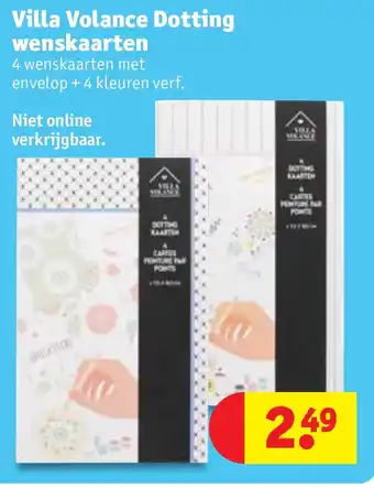 Kruidvat Villa volance dotting wenskaarten aanbieding