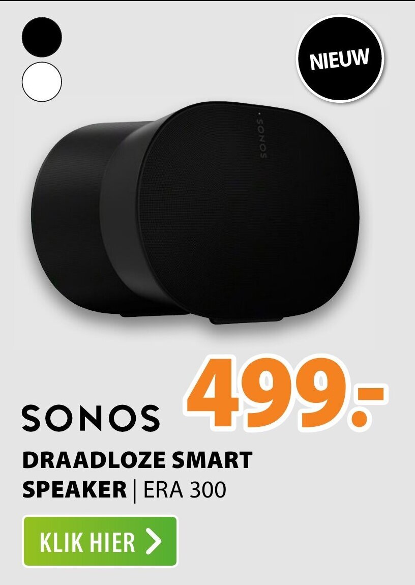 Sonos draadloze smart speaker era 300 aanbieding bij Expert